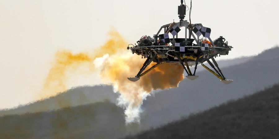 фото с испытаний посадочного модуля