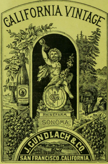 Винная этикетка 1889 года