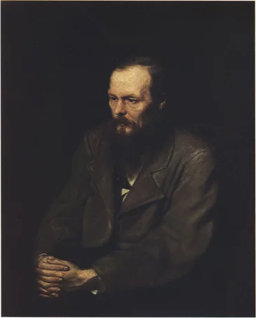 Портрет Ф.М. Достоевского работы Перова 1872 года (находится в Третьяковской галерее). Портрет создавался во время работы Достоевского над романом "Бесы". 