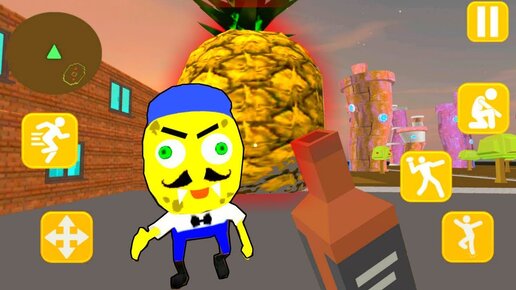 Новый сосед Злой Спанч Боб обновленная Игра - Neighbor Sponge Scary