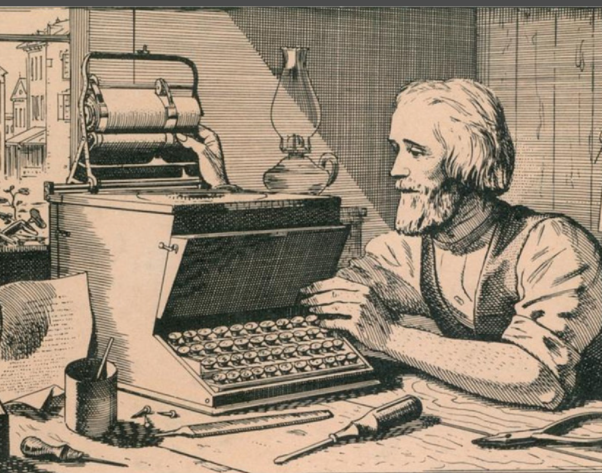 Кристофер Лэтем Шоулз и его аппарат