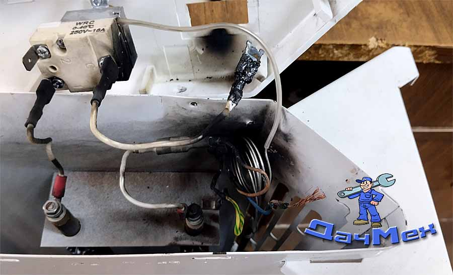 Внутренности конвектора после пары лет активного использования