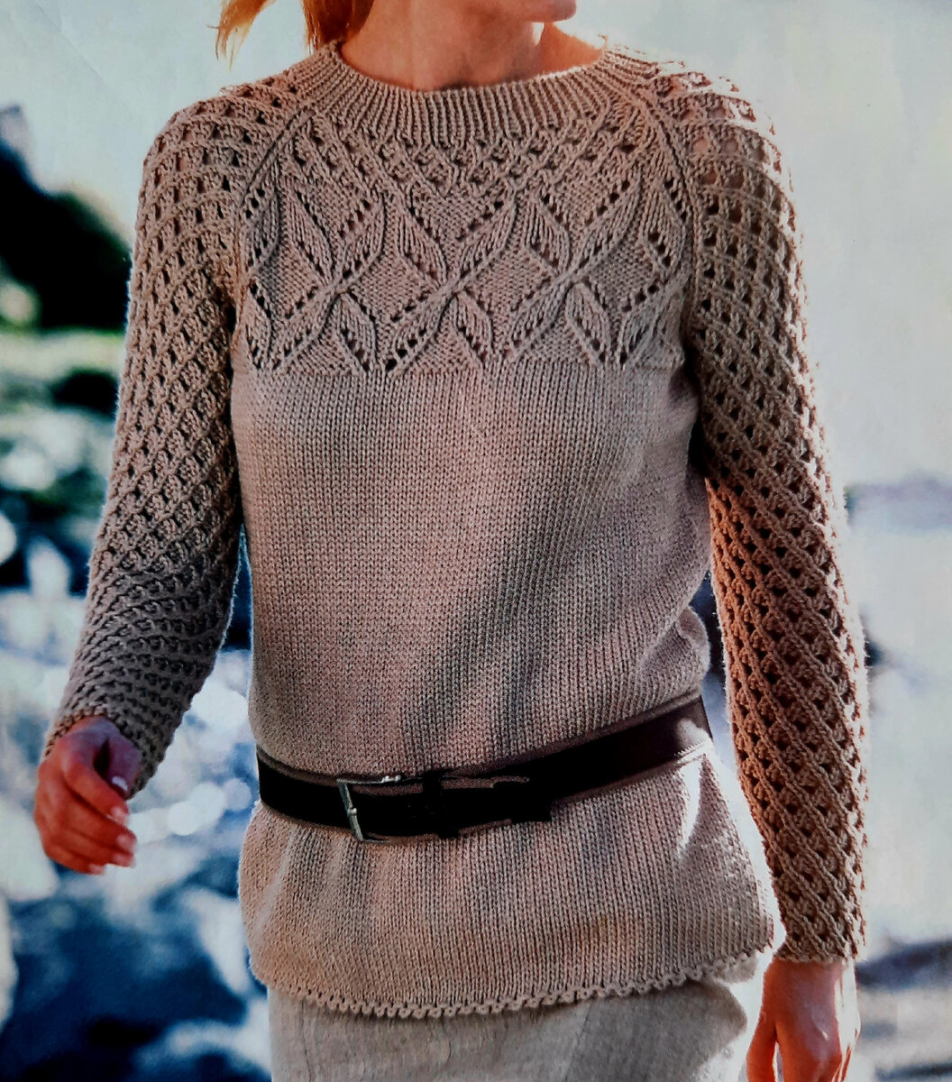 Женские пуловеры спицами | АЖУР - схемы узоров