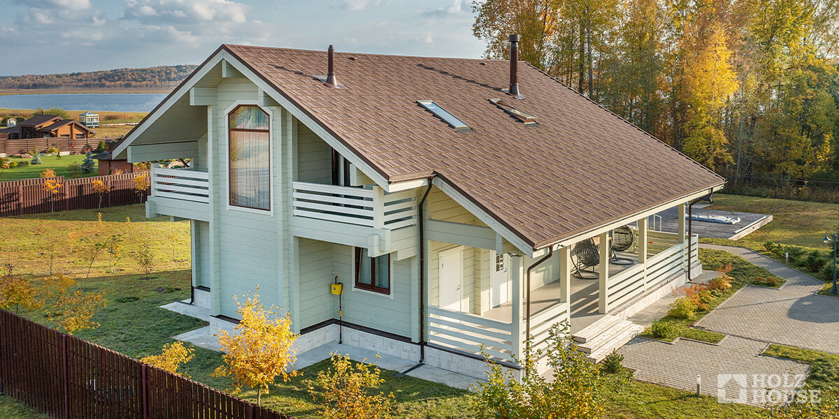 Дом из клееного бруса по проекту "Валенсия"