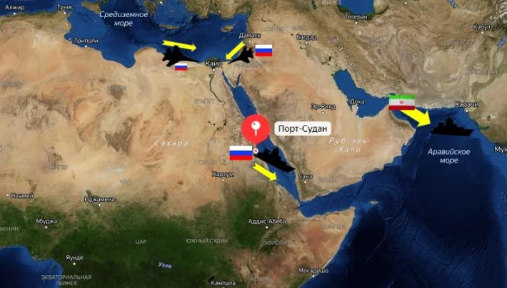 Если посмотреть на карту, станет очевидным и стратегическое значение базы в Порт-Судане.