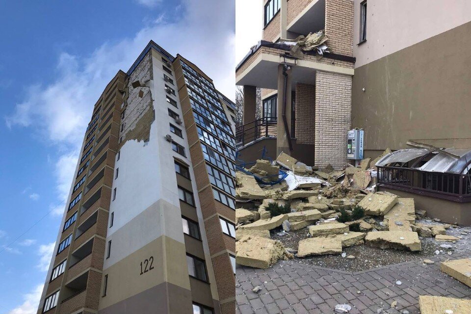    Дом был совсем недавно сдан в эксплуатацию. Фото: телеграм-канал Александра Рогачука