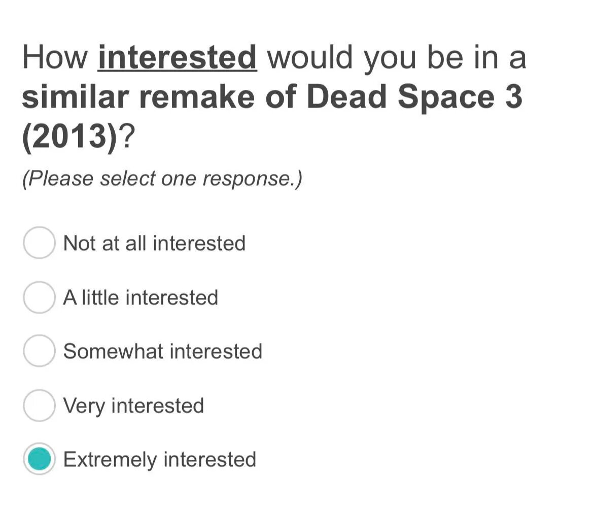 Пример вопроса про ремейк Dead Space 3 | Источник: твиттер   📷
