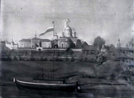 Г.В. Васильев (Сорока). Николо-Теребенский монастырь. Фрагмент. Фотография с картины 1850-х гг.