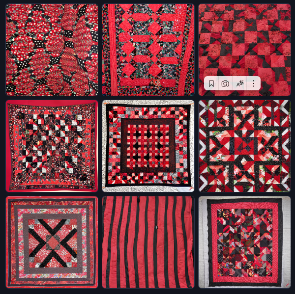 Девять вариантов квилтов по запросу quilt red and black. 