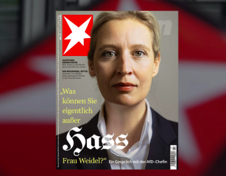 Alice Weidel на обложке Stern "А кроме ненависти Вы что-то еще можете, госпожа Вайдель?"