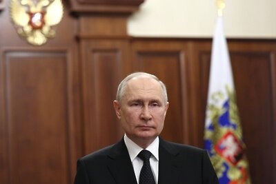    Президент РФ Владимир Путин во время видеообращения ©Гавриил Григоров РИА Новости
