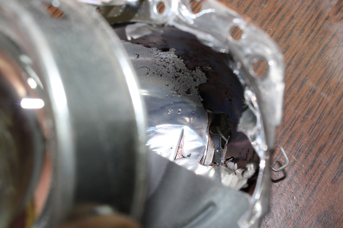 выгоревшая линза