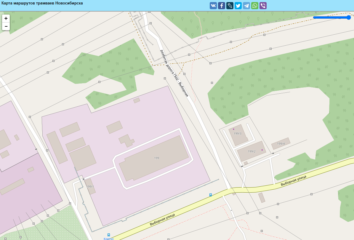 Даже на open-source карте обозначена как "разбитая дорога ГБШ-Выборная"