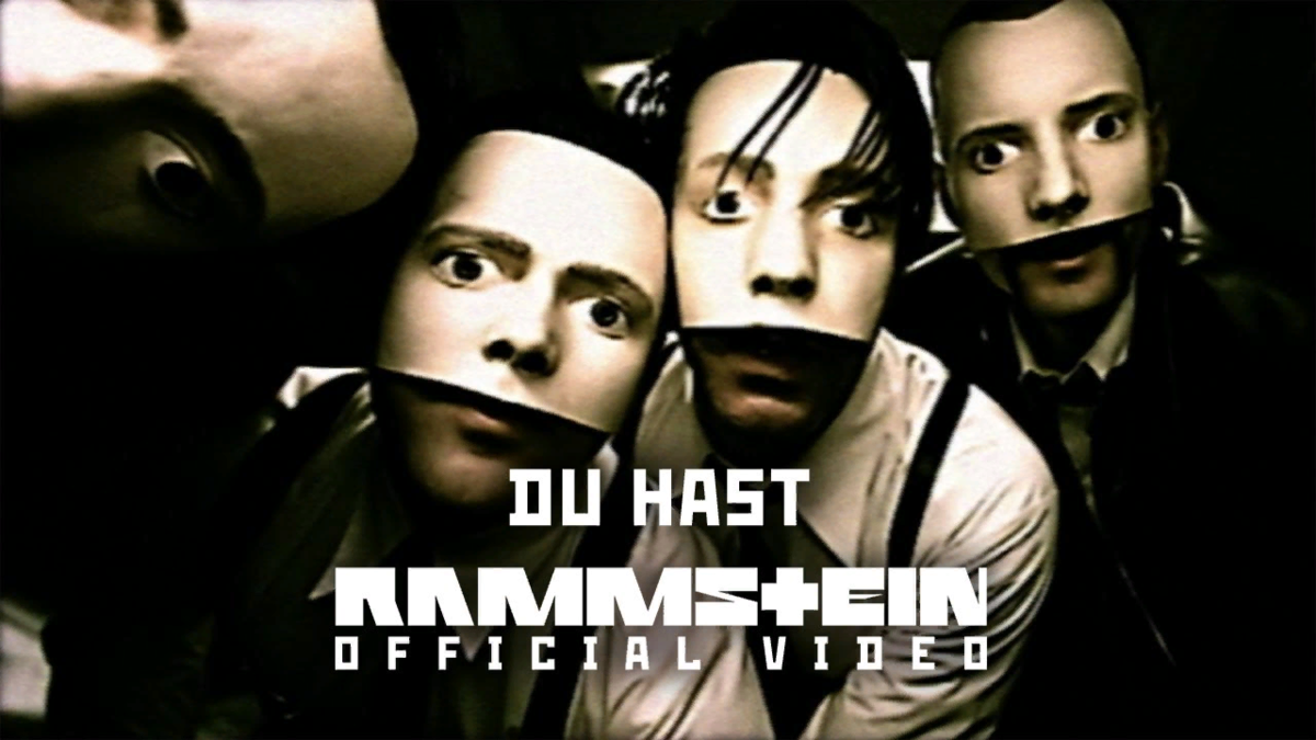Группа рамштайн 1997. Rammstein 1969. Rammstein du hast. Du hast клип. Текст песни рамштайн ду