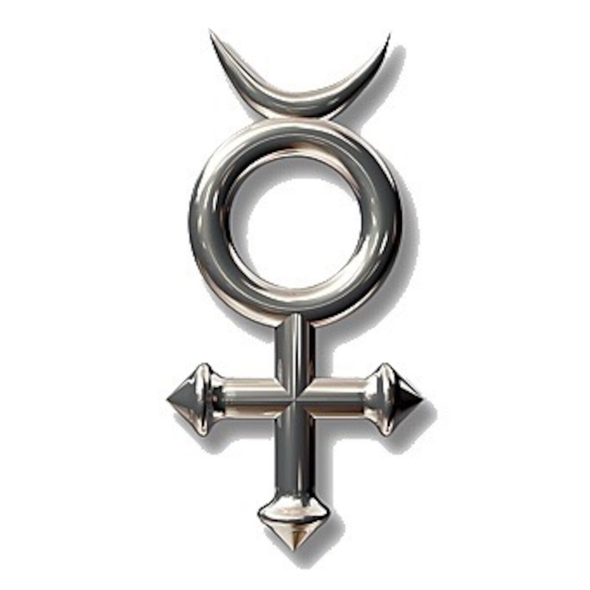 Собственно, тот самый незатейливый значок, ассоциировавшийся и с металлом, и с планетой, и с одним из богов...