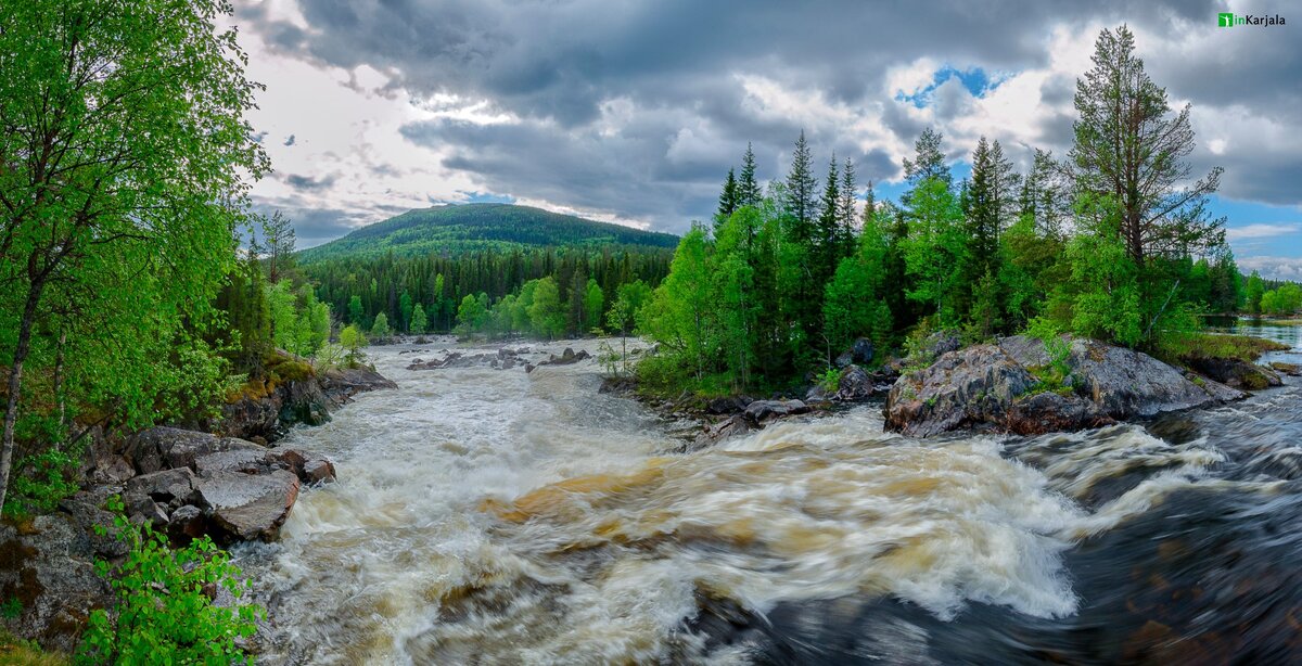 Водопад Кивакка Карелия