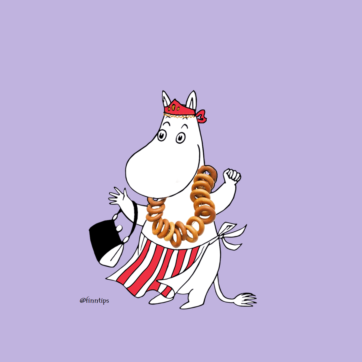 Муми-мама в ожерелье из бубликов спешит за багетами Фацеp