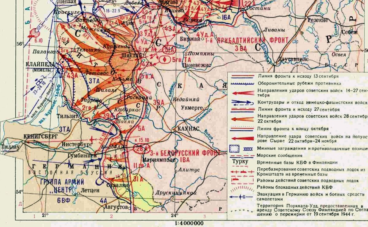Освобожднение Литвы, карта