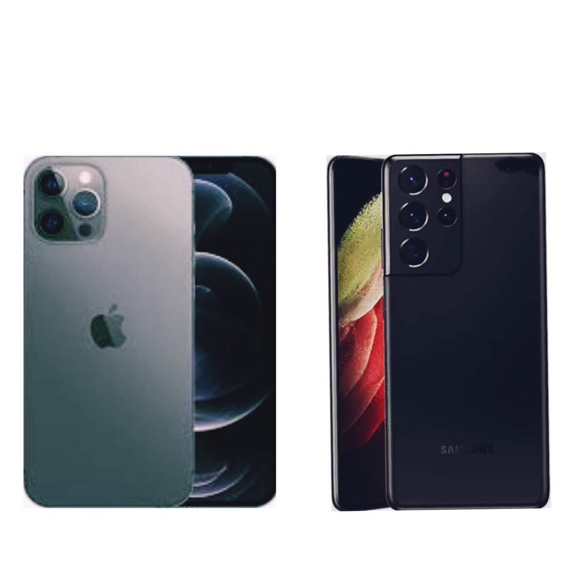 1) Apple Iphone 12 Pro  2) Samsung S 21 Ultra. 