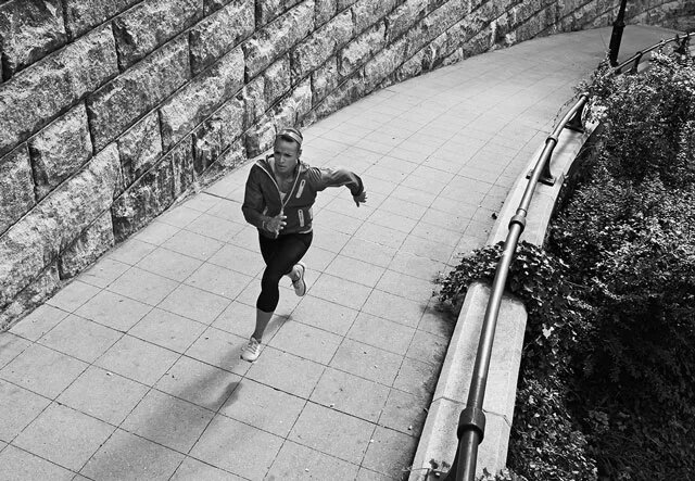 Пример бега в гору