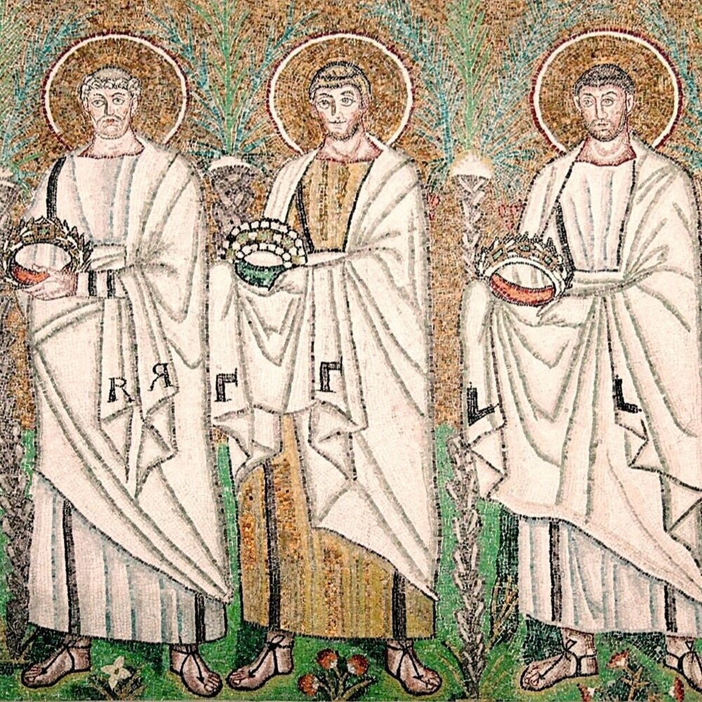 Шествие мучеников. Равенна, Сант-Аполлинаре-Нуово. Источник: ruicon.ru