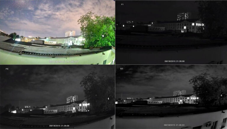 работа камеры видеонаблюдения ночью