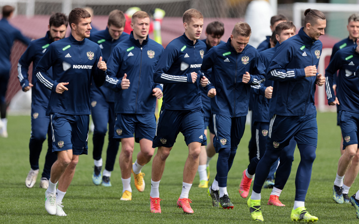 Первая тренировка сборной. 