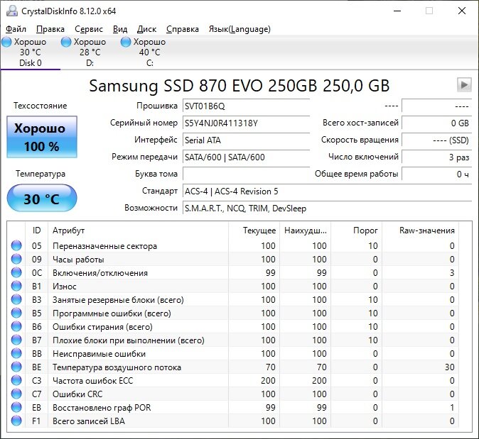 Samsung 870 EVO 250GB