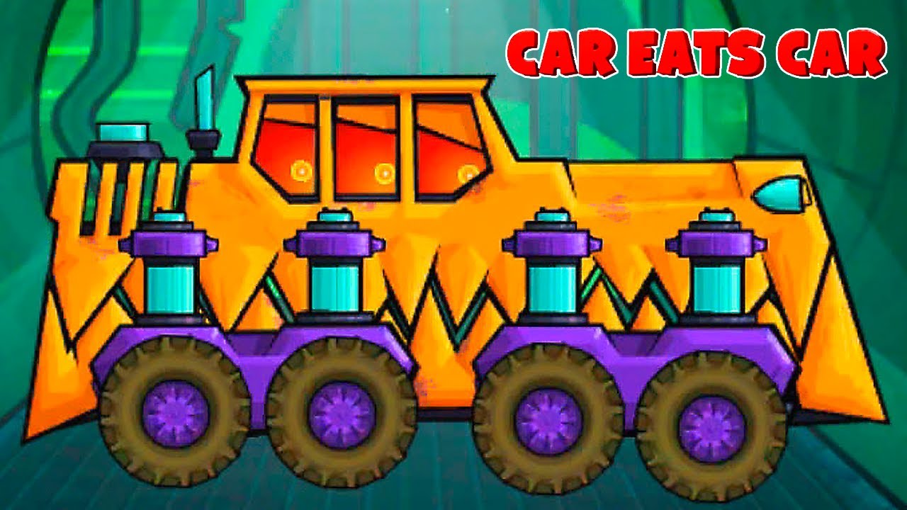 Car Eats Car 3 - Босс ОМ-НОМ-НОМ! Играем Большой Зубастой Машиной,  прохождение хищных тачек