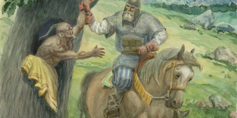 Илья Муромец пленит Соловья Разбойника. Взято из интернета