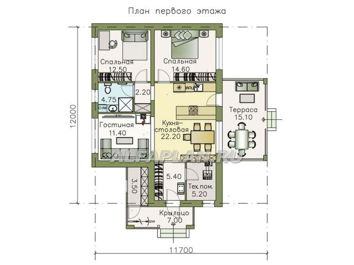 5 вариантов проекта одноэтажного дома 