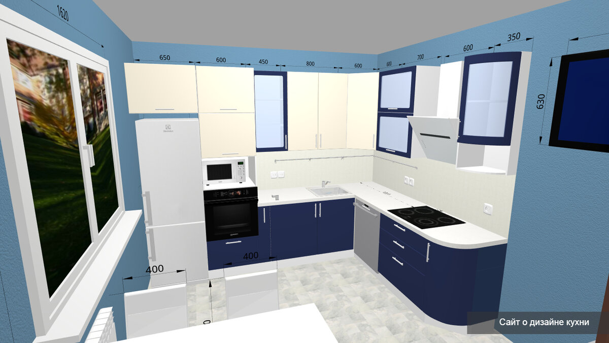 Проект кухни (с цветом на тот моментеще не определились)