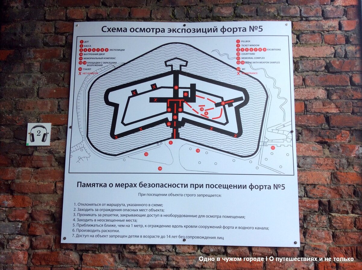Представить, как он выглядел план Форта №5, сейчас помогает схема на входе в музей.