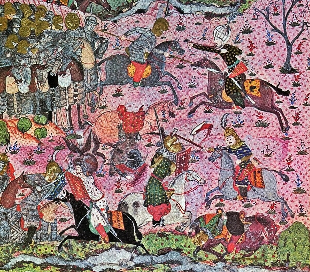 Турецкие конники-"акынджи" в сражении с венграми при Мохаче в 1526 году. С турецкой миниатюры. Фото из открытых источников