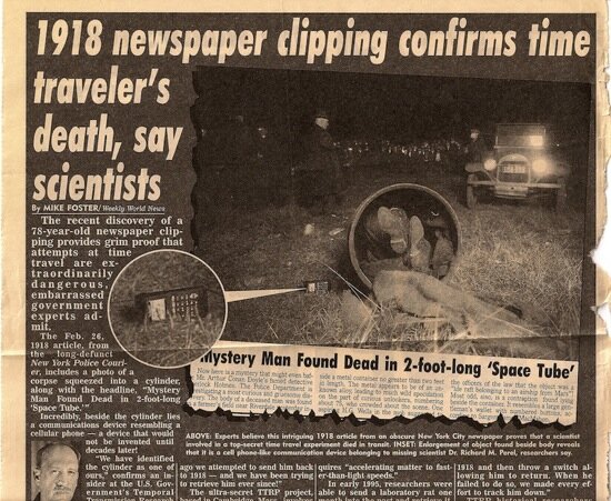 Фотография газеты с публикацией случая