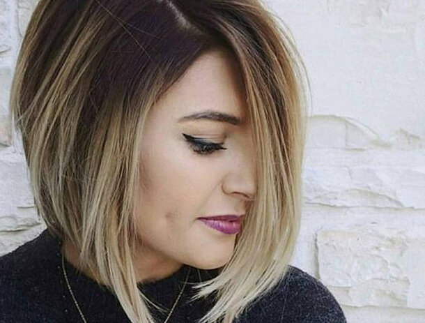 омбре, при котором тёмные от корня волосы плавно переходят в светлые на концах;Омбре