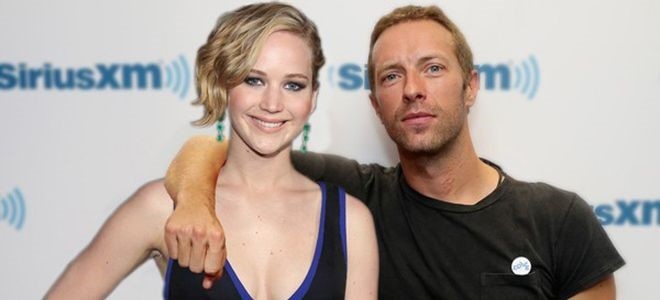 Дженнифер Лоуренс и Крис Мартин (фото с сайта Dailymail.com)