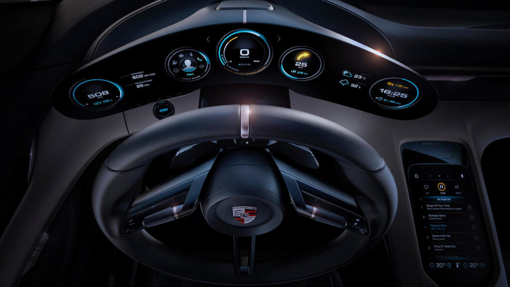 Рулевое колесо Porsche Taycan. Источник: Porsche