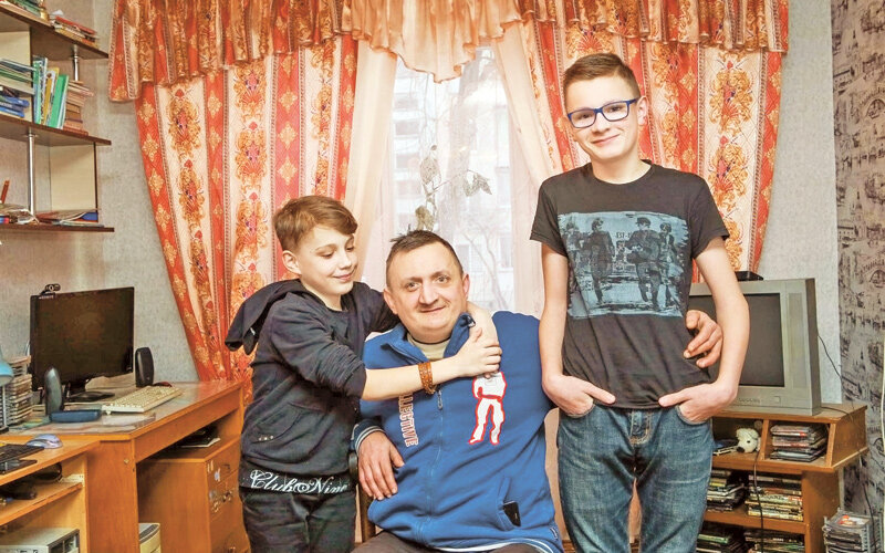 Александр Ханевский и его двое замечательных сыновей Артем и Данила