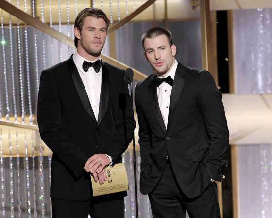 Крис Хемсворт (Chris Hemsworth) и Крис Эванс (Chris Evans) / © Paul Drinkwater / NBC via Getty Images 