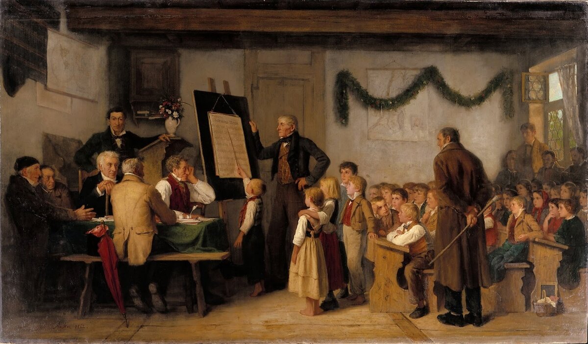 Школьный экзамен — Альберт Анкер, 1862
