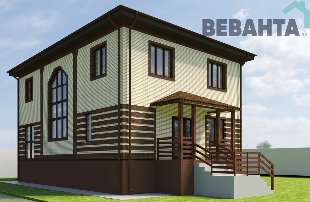 В строительный объем вошли два этажа и цокольный этаж