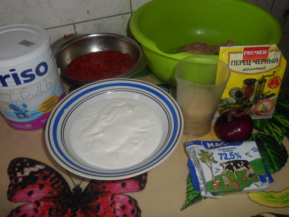 Тефтели с рисом "Ежики", ингредиенты