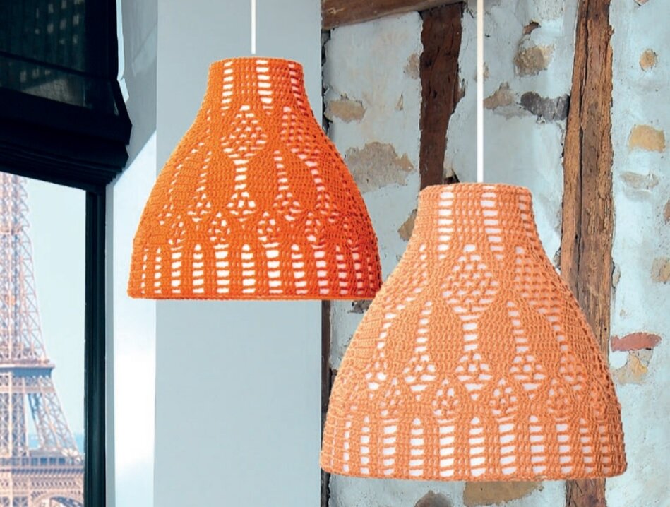 Смотрятся такие абажуры очень стильно и интересно