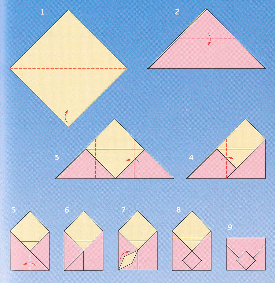 Как сложить красивый конверт из бумаги вместе с детьми – 7 вариантов пошагово