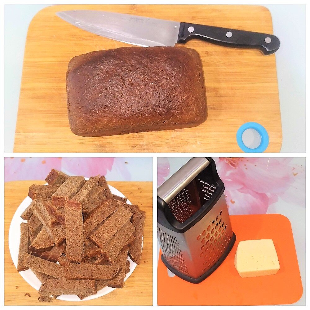 Гренки из чёрного хлеба с чесноком - рецепт автора Эльза Ибрагимова