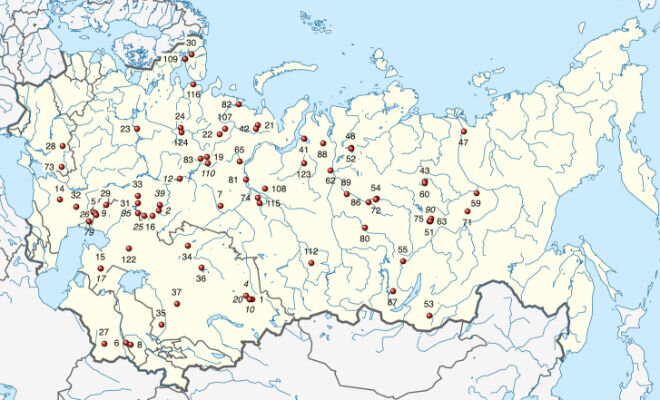 На карте видно, что взрывы были сделаны на обширной площади. Свободным от испытаний остался только Дальний Восток. Досталось и Центральной Европейской Части – самый ближний к Москве взрыв был произведен в Ивановской области.