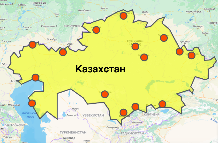 В казахстане есть связь. Казахстан на карте. Карта Казахстана с городами. Крупные города Казахстана на карте. Города Казахстана с русским населением.