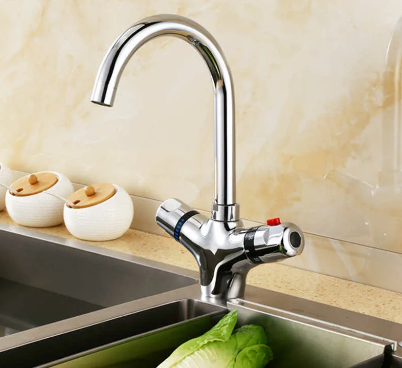 Смеситель с термостатом для кухни.