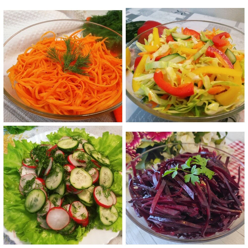 Простые овощные салаты - кулинарная студия Вкусотеррия